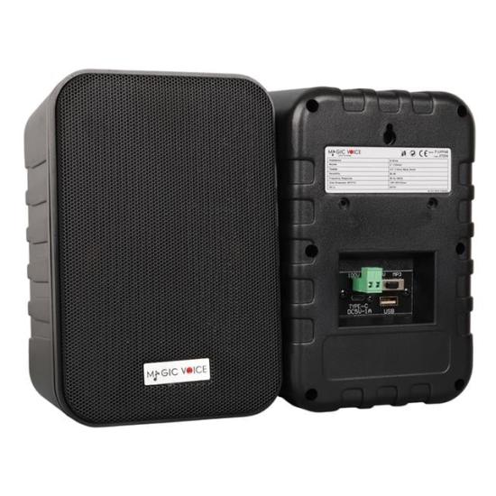 MagicVoice F-LHY4A 4’’ (10 CM) Hat Trafolu Duvar Tipi Sütun Hoparlör (10W RMS / 150W Peak - MP3 USB Uyumlu) Çiftli Takım Set - Siyah