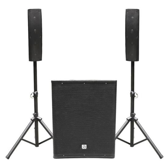 Shile PL-15A Aktif Ses Sistemi 18’’ Subwoofer 2 Adet Satellite Stand Hoparlör 500W RMS, MDF Kasa