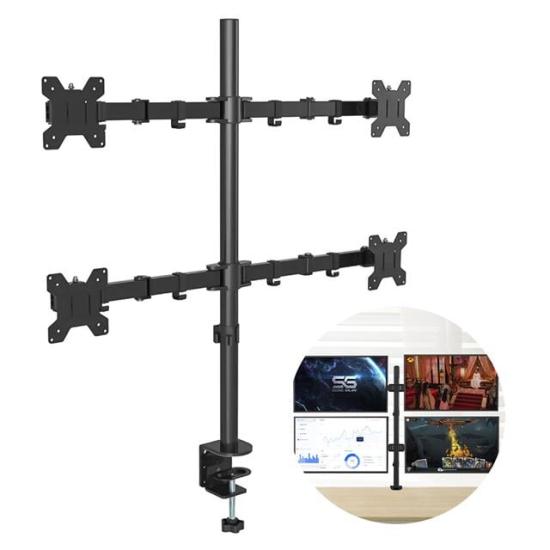 PowerMaster PM-054 13-27’’ Dörtlü (Quad) Mekanik LCD-LED Gaming Monitör Tutucu Masa Stand Askı Aparatı