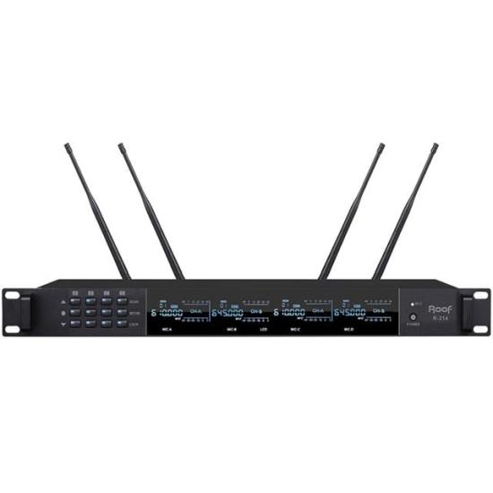 Roof R-214 Uhf 4’lü Kablosuz Mikrofon Receiver