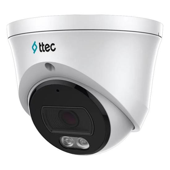 Ttec IPDP-4330M-WMS/SL 4MP 2.8mm Sabit Spot Işıklı Lensli Mikrofonlu IP Dome Kamera