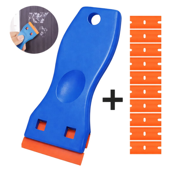 Weko WK-28528 Çok Amaçlı Plastik Kazıyıcı ve 10’lu Yedek Bıçak Seti