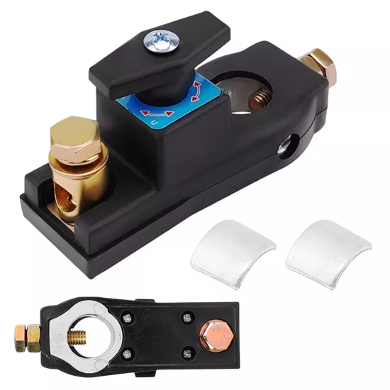 Muhafazalı Çevirmeli Akü Kutup Başı Şalteri Devre Kesici 12V - 24V 300A Otomobil, Karavan, İş makineleri, Solar Sistemler, Tekne ve Araçlar İçin Açık Kapama Anahtarı