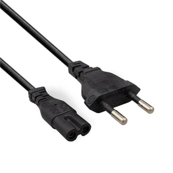 Fully M-1303E Siyah 1.5 Metre 2 Pin Teyp Kordon Fişi Cereyan Kablosu
