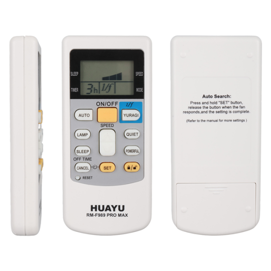 Huayu RM-F989 Pro Max Universal LCD Ekranlı Akıllı Vantilatör Kumandası