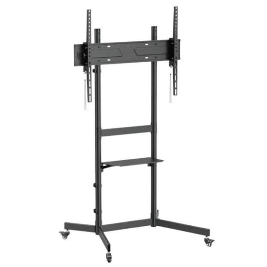 Vontech V1044VE 55’’-100’’ Uyumlu Tekerlekli Ayaklı Raflı LCD-LED TV Sehpası Standı
