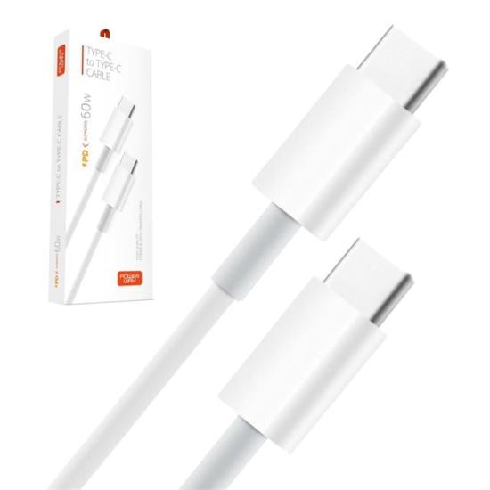 Powerway PD60 TYPE-C TO TYPE-C 60W 1 Metre Hızlı Şarj ve Data Kablosu