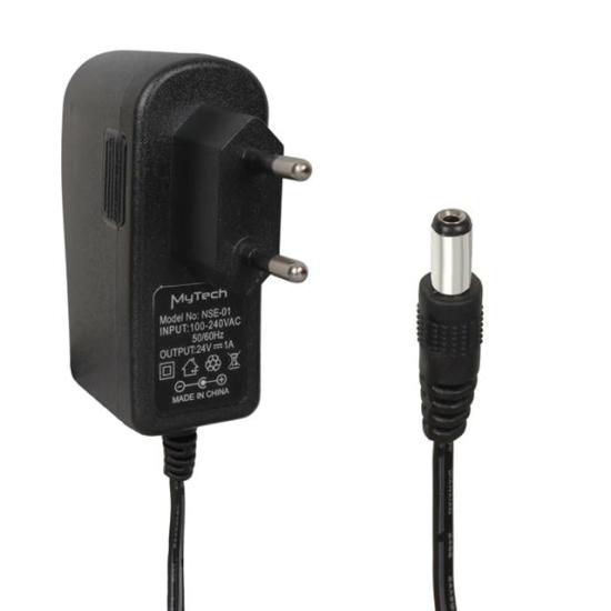 Mytech NSE-01 24 Volt 1 Amper 5.5*2.5 Mm Uçlu Priz Tipi Plastik Kasa Adaptör
