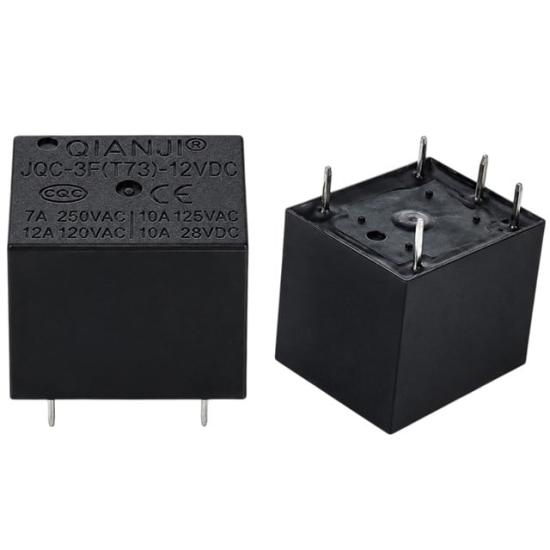 12 Volt 10 Amper DC Tek Kontak 5 Pinli Küp Röle JQC-3F(T73)