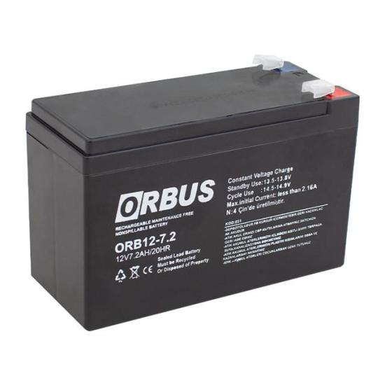 Orbus ORB12-7.2 12 Volt 7.2 Amper Akü (150x65x90 Mm)