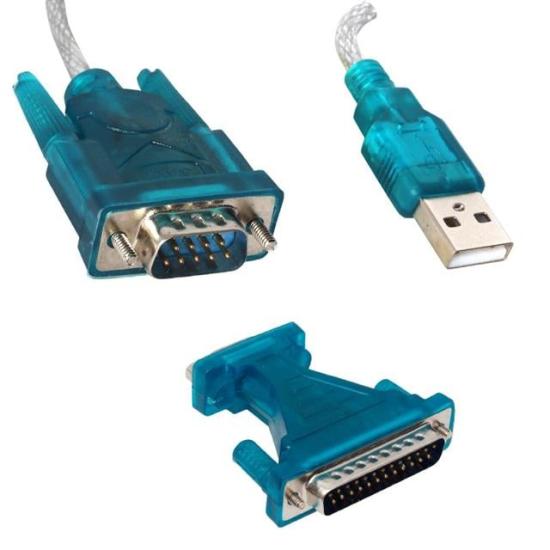 Powermaster PM-30159 USB - RS232 Seri Port ve DB25 Çevirici Dönüştürücü Kablo 50CM