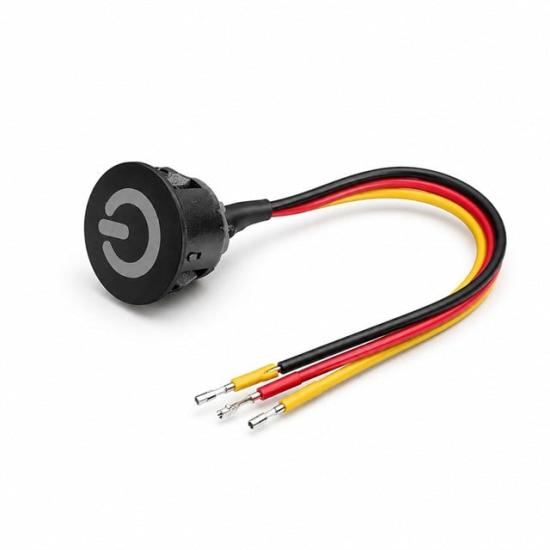 Powermaster PM-30788 12V DC 13mm Gömme Dokunmatik LED Dimmer Kontrolcüsü Switch Buton Siyah