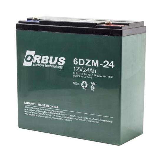 Orbus 6DZM-24 12 Volt 24 Amper Elektrikli Bisiklet Aküsü
