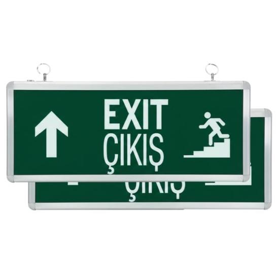Horoz Robson HL330 3 Watt 160 Lümen Şarjlı Acil Çıkış Yukarı Merdiven EXIT Levhası Özellikleri (2’li Paket)