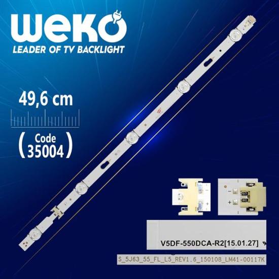 V5DF-550DCA-R2 - S_5J63_55_FL_L5_REV1.6_150108_LM41-00117K   LEFT - 49.6 CM 5 LEDLİ (WK-793) Tv Led Bar