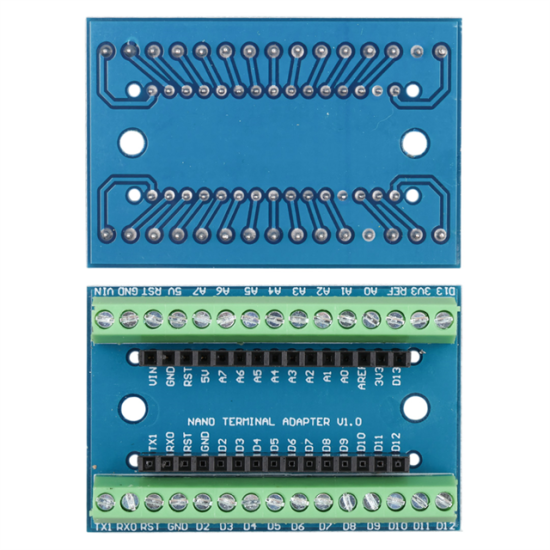 Arduino Nano Terminal Adapter V1.0 (Klemens Genişletme Modülü)
