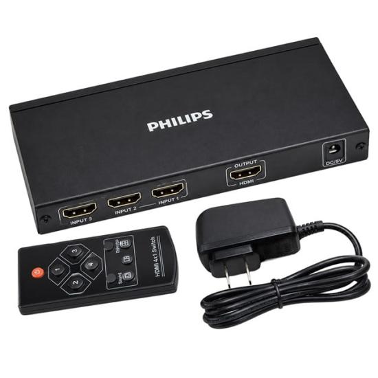 Philips SWR9101W/93 HDMI Quad Multi-Viewer 4-Giriş 1-Çıkış Ekran Bölücü ve Seçici Switch