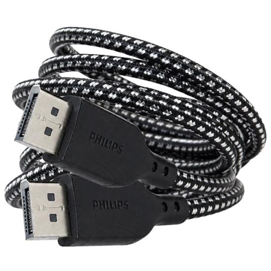 Philips SWR3139B/93 8K 60Hz DisplayPort 1.4 Kablo 3 Metre Örgülü Zırhlı Tasarım Ultra HD