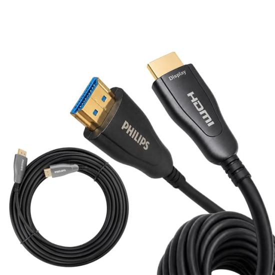 Philips SWR3019W/93 40 Metre 4K 60Hz AOC Fiber Optik HDMI Kablo Çinko Alaşım Gövde