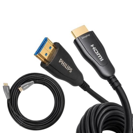 Philips SWR3019W/93 50 Metre 4K 60Hz AOC Fiber Optik HDMI Kablo Çinko Alaşım Gövde