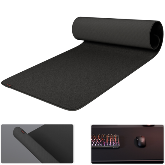 Rampage Pulsar Pro XXL 900x400x4mm Dikişli Neutral Kumaş Siyah Oyuncu Mouse Pad