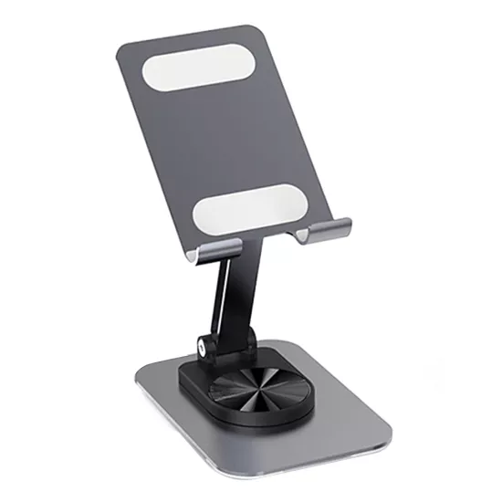 Çok Yönlü 360° Dönebilen Metal Gövdeli Telefon Standı Ayarlanır ve Katlanır Masa Üstü Kullanımı Için Tüm Telefonlara Uygundur