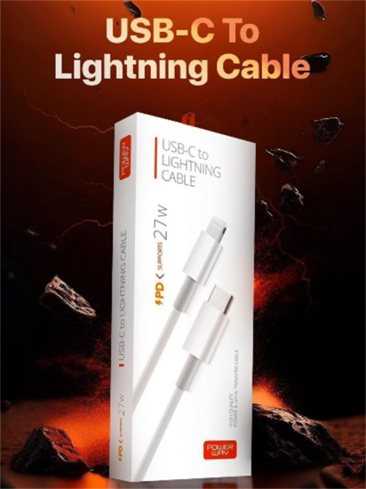 Powerway PD27 27W Type-C To Lightning Hızlı Şarj ve Veri Kablosu