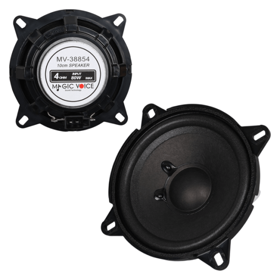 Magicvoice MV-38854 4 Ohm 80 Watt 10 cm Tekli Oto Hoparlör