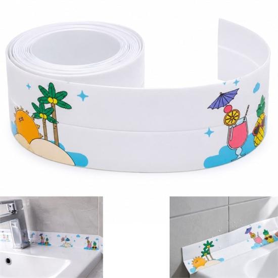 Sunup SN-38874 Çift Taraflı Yapışkanlı Dekoratif Resimli Banyo Su Geçirmez Sızdırmazlık Bandı