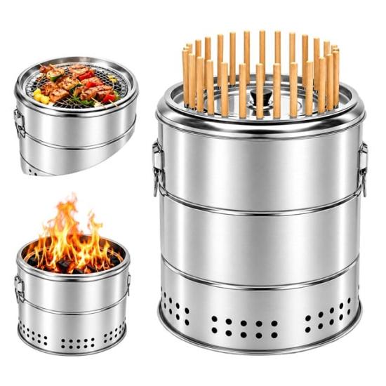 Sunup SN-38918 Dumansız Paslanmaz Çelik Kömürlü Barbekü Izgarası