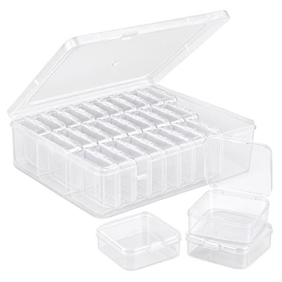 Compaxe P-Serisi 24’lü Plastik Şeffaf Saklama Kutusu (24 Küçük + 1 Büyük Kutulu Set)