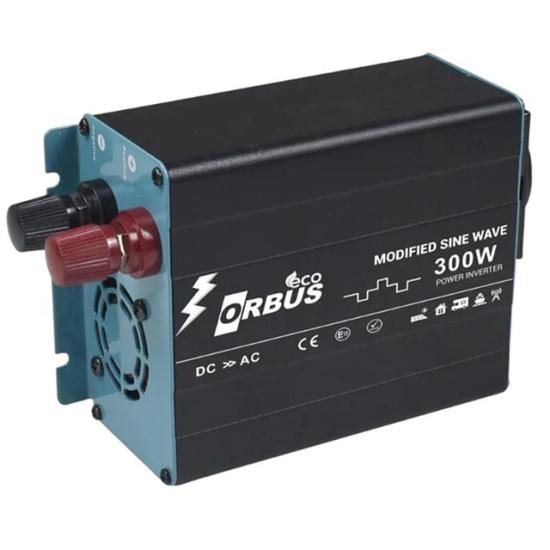 Orbus MSE300W 12 Volt -300 Watt 220V AC 50Hz 600 Watt Surge Eco Modified Sinus İnverter