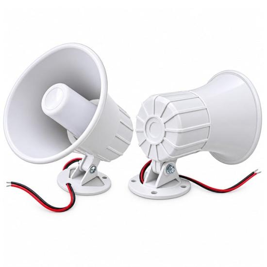 No-Tel CON-20 Mini 20 Watt Beyaz 2’li Set Horn Hoparlör