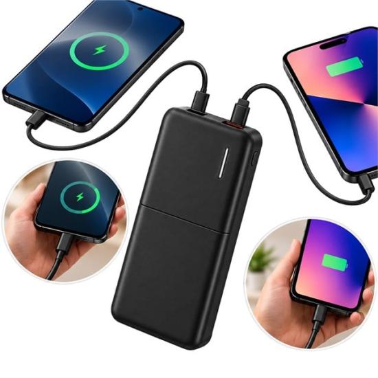 Snapron SNP-3008 Siyah 22.5W PD 10.000mAh Şarjlı Powerbank