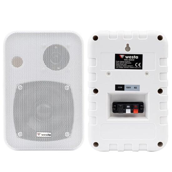 Westa WS-405W Beyaz 10 Cm Trafolu 10w 100v Duvar Tipi 2’li Sütun Hoparlör