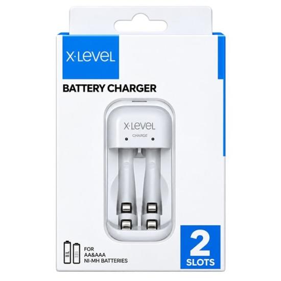 X-Level CH1 205 NiMH AA-AAA 2 Yuvalı LED Göstergeli Beyaz Pil Şarj Cihazı