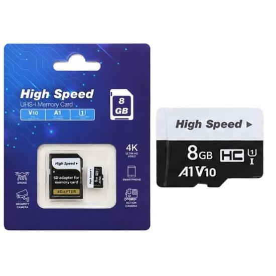 Elba  A1 V10 U1 Adaptörlü Class 10  Yüksek Hız 8 GB Micro SD Hafıza Kartı