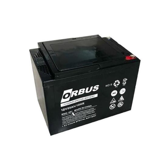 Orbus 12 Volt 55 Amper Tekerlekli Engelli Araç Aküsü