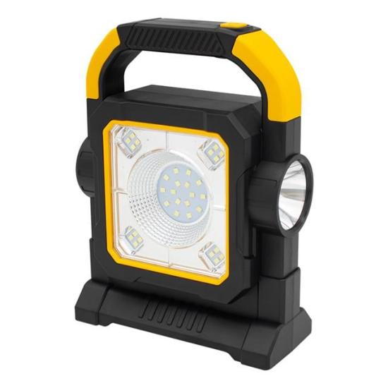 Powermaster HC-7078-C Üç Çalışma Modlu Şarjlı Cob Ledli Taşınabilir Solar Panelli Lamba