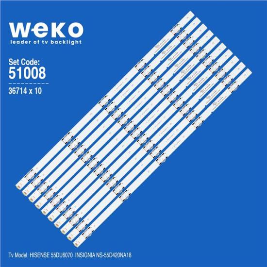 Hisense 55DU6070 55’’ inç 10 Adet Tv Led Bar