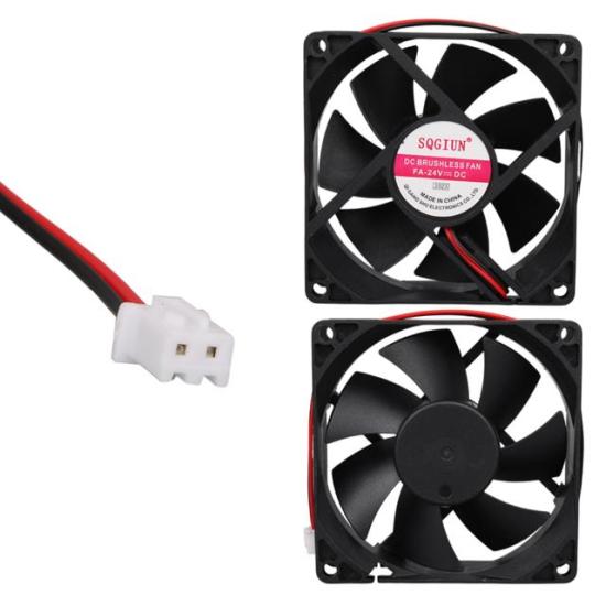 8x8 24 Volt Bilgisayar Fanı (80x80x25 Mm)