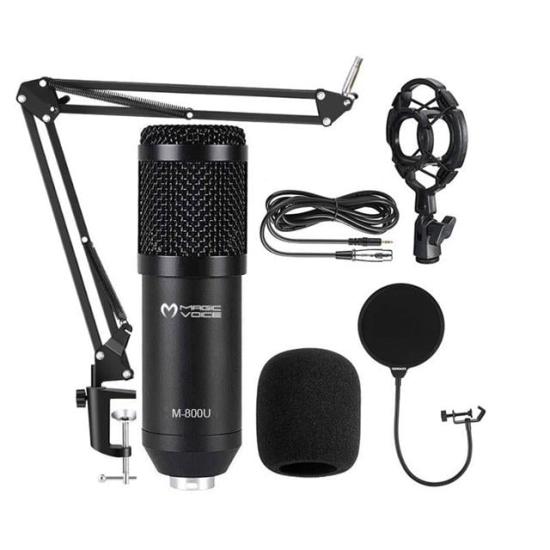 Magicvoice M-800U Profesyonel Kondanser Yayıncı Mikrofonu (+48V Phantom Power Uyumlu)