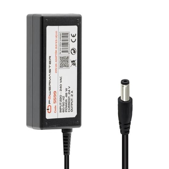 Powermaster PM-5599 24 Volt - 2 Amper 5.5*2.5 Mm Uçlu Plastik Kasa Masaüstü Adaptör