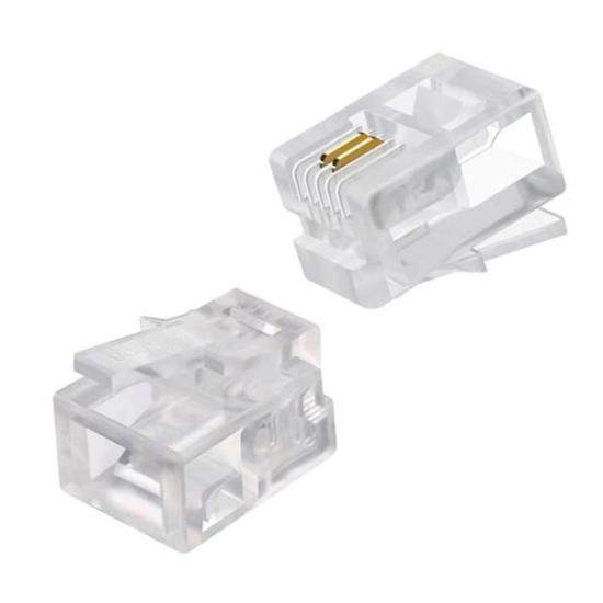 Powermaster RJ11 Telefon Soketi 6P/2C (100 Adet)