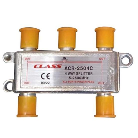 Class ACR-2504C 1-Giriş 4-Çıkış TV/SAT Sinyal Bölücü (Splitter) 5-2500MHz