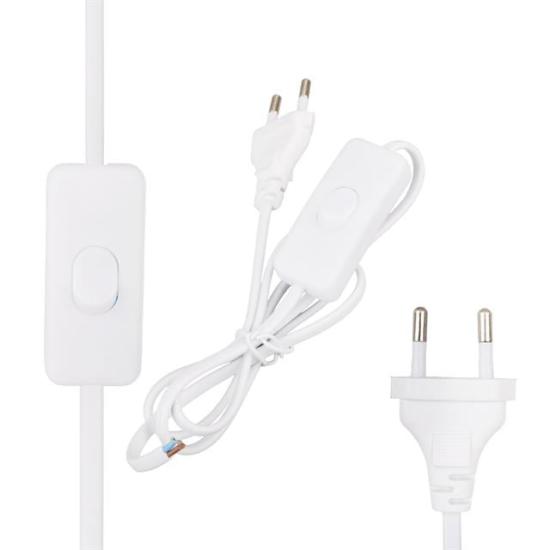 Powermaster PM-5784 Beyaz 220 Volt Anahtarlı Güç Kablosu