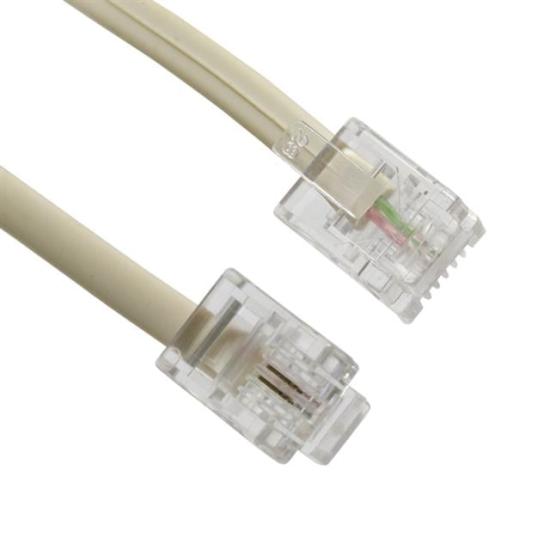 Powermaster Krem Rengi 20 Metre Hazır Telefon Hat Kablosu