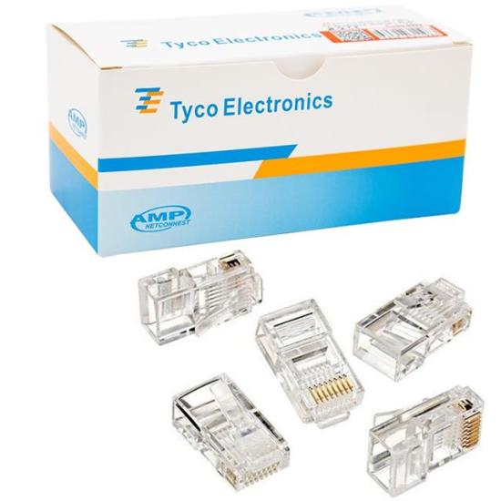 PowerMaster PM-5992 AMP Cat6 RJ45 CAT5/6/7 Konnektör (100’lü Paket)