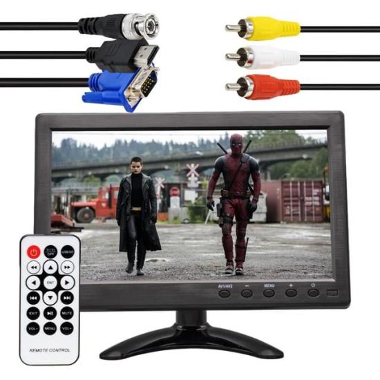 PowerMaster PM-6092 10.1’’ Çok Fonksiyonlu 1080P HD Araç Monitörü - HDMI/VGA/BNC/RCA/USB Girişli