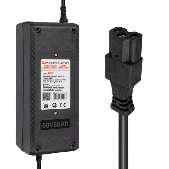 Powermaster PM-6131 60 Volt - 38 Amper Elektrikli Bisiklet Şarj Cihazı